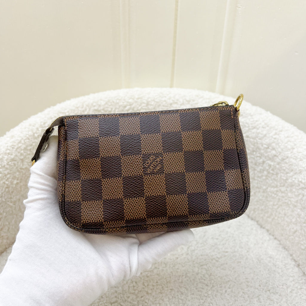 LV Mini Pochette Accessoires in Damier Ebene Canvas GHW