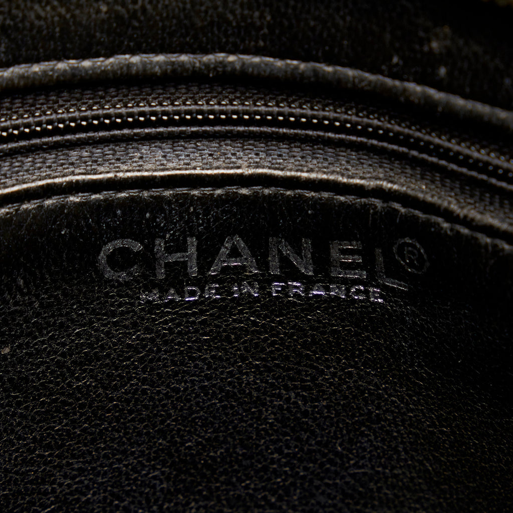 Chanel Medallion Tote Bag Black Caviar Silver