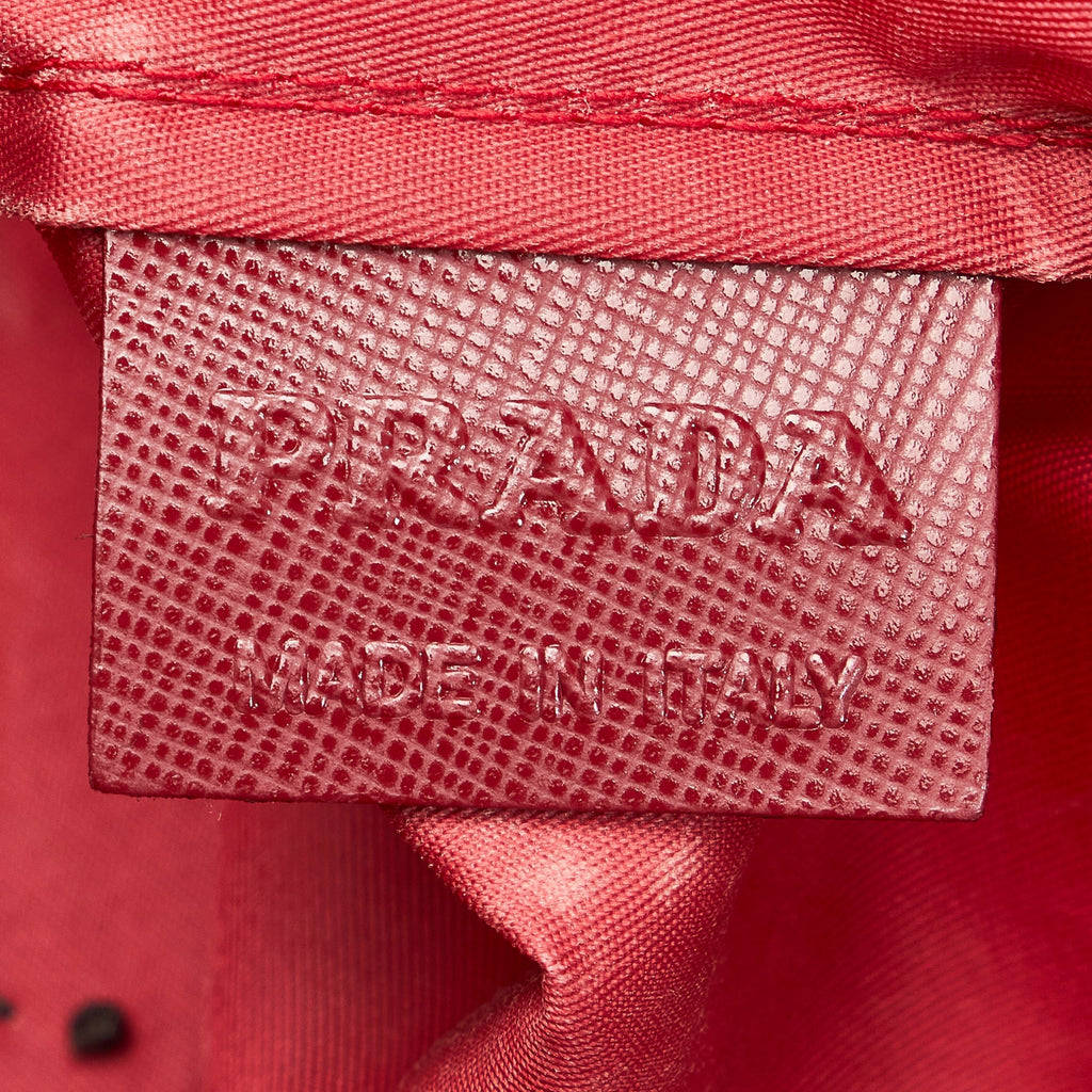 Red Prada Tessuto Robot Tote Bag