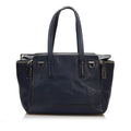 Blue Ferragamo Gancini Leather Tote Bag