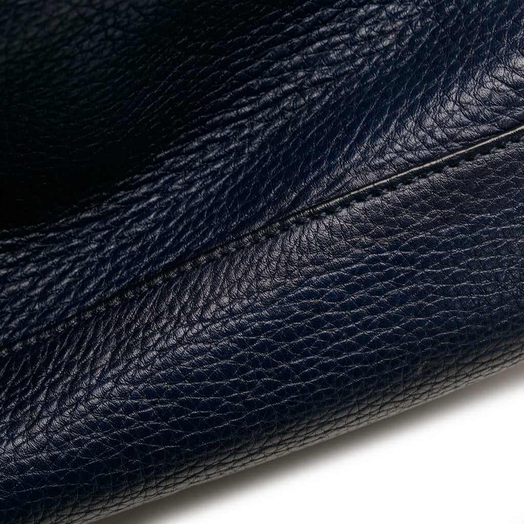 Blue Ferragamo Gancini Leather Tote Bag