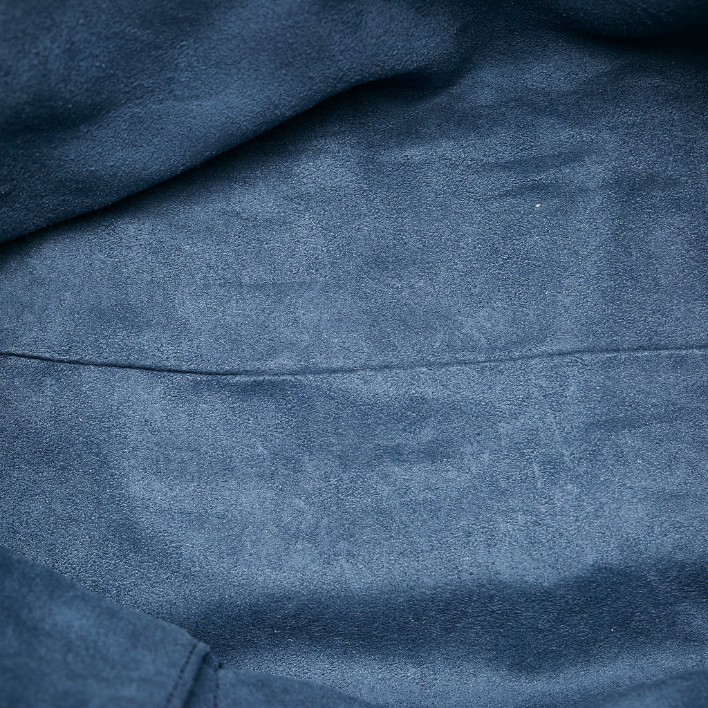 Blue Ferragamo Gancini Leather Tote Bag