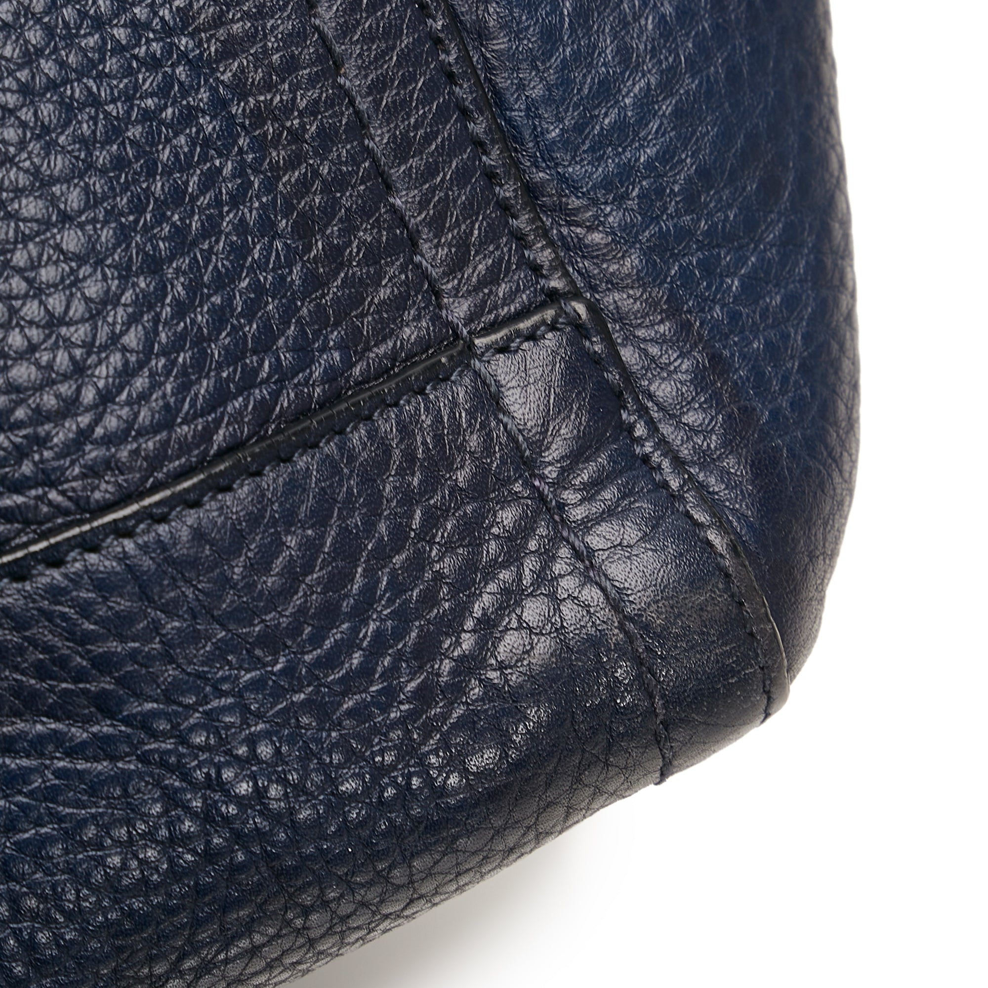 Blue Ferragamo Gancini Leather Tote Bag