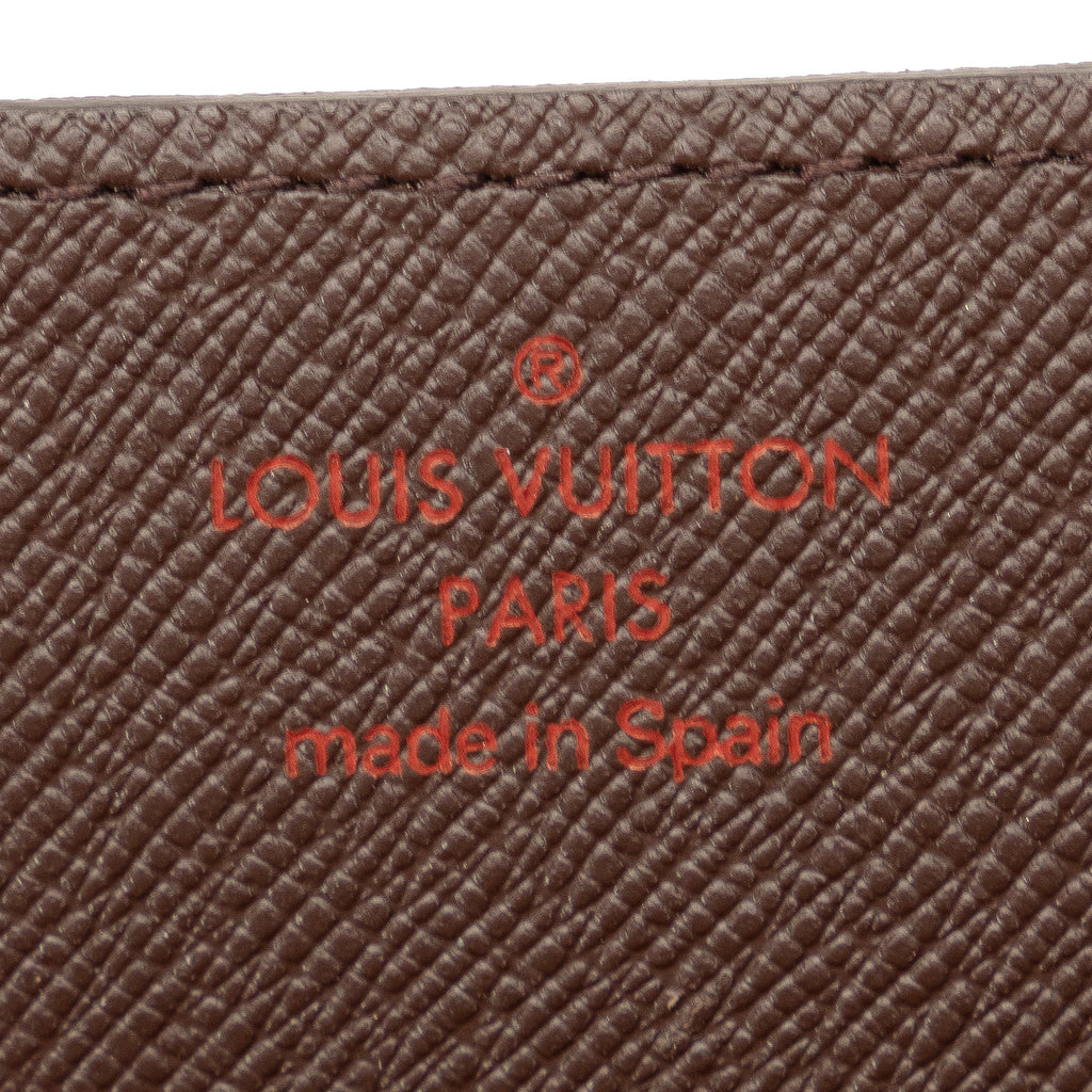 Brown Louis Vuitton Damier Ebene Business Card Holder