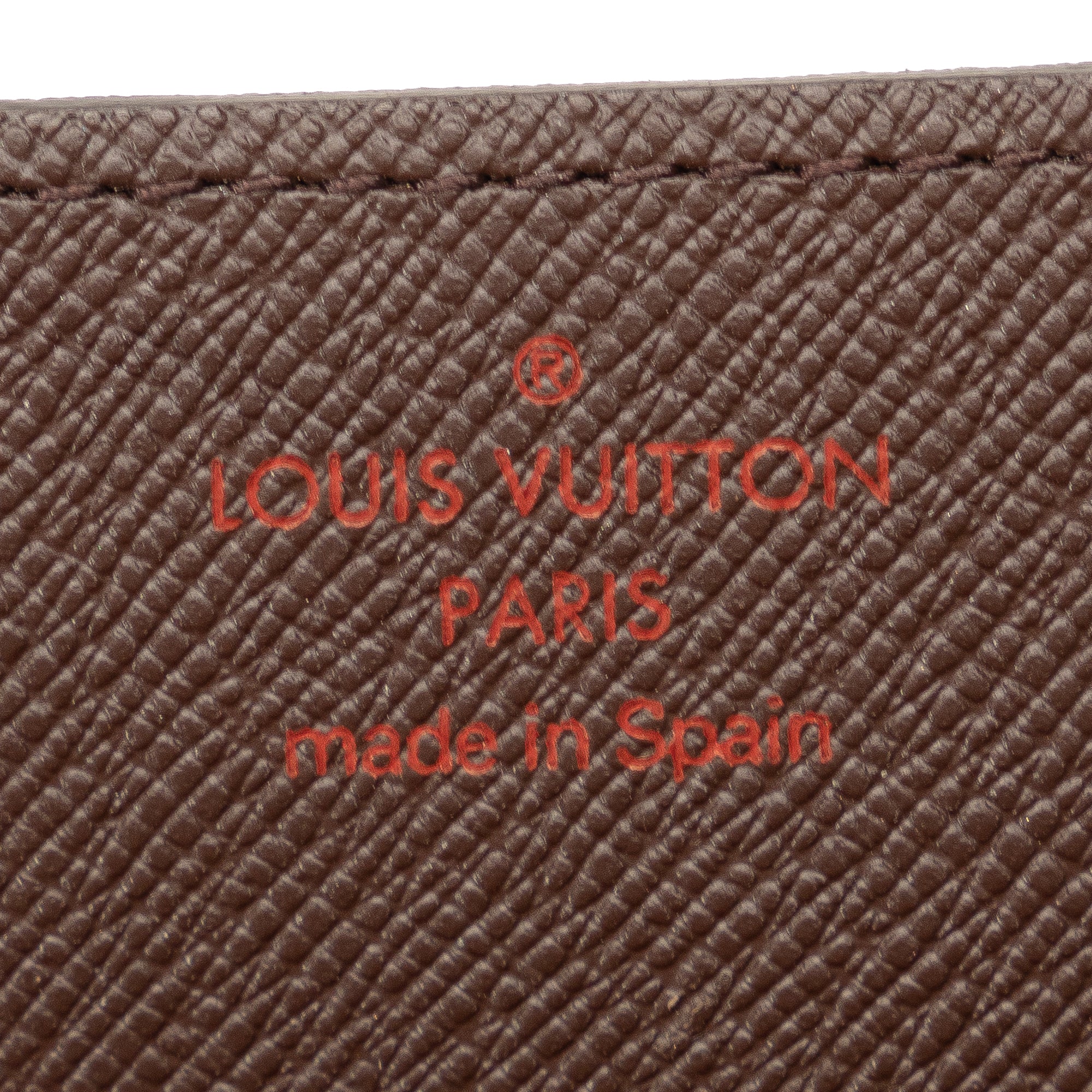 Brown Louis Vuitton Damier Ebene Business Card Holder
