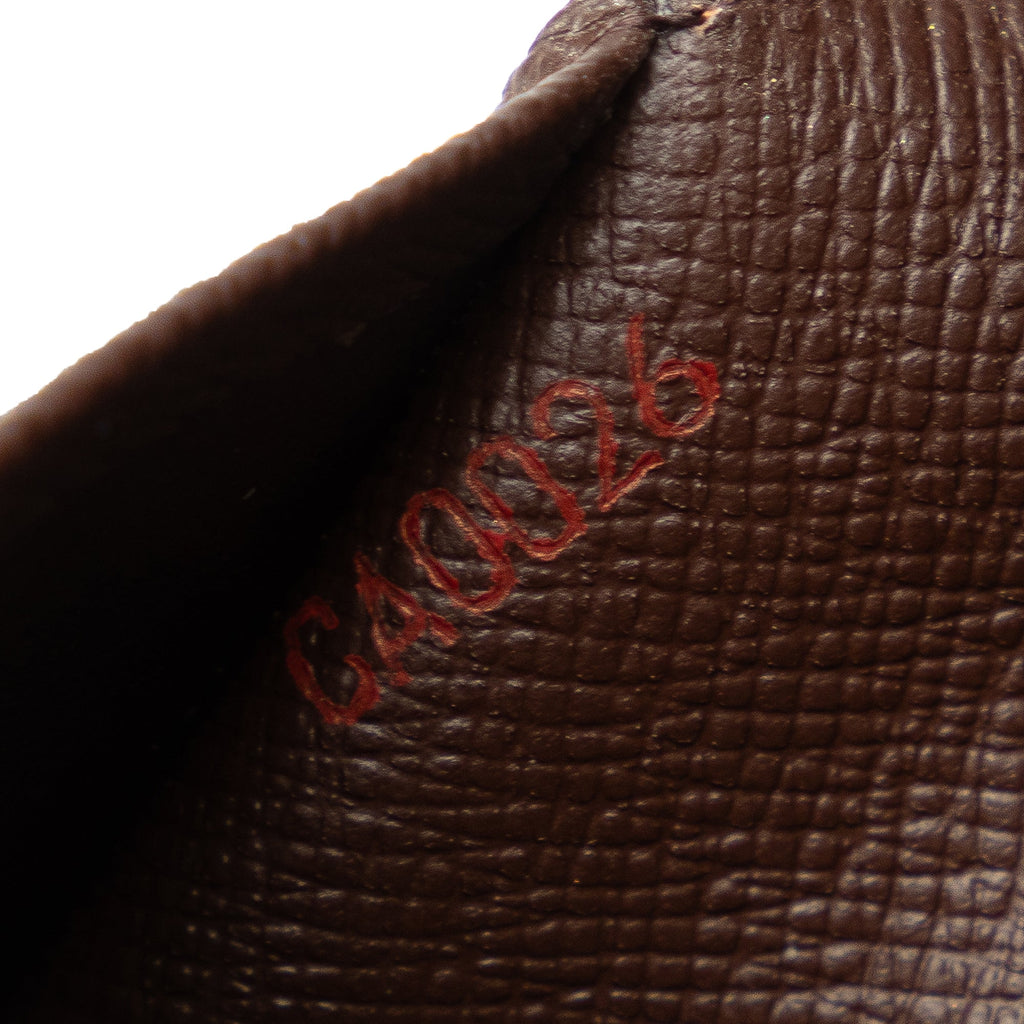 Brown Louis Vuitton Damier Ebene Business Card Holder