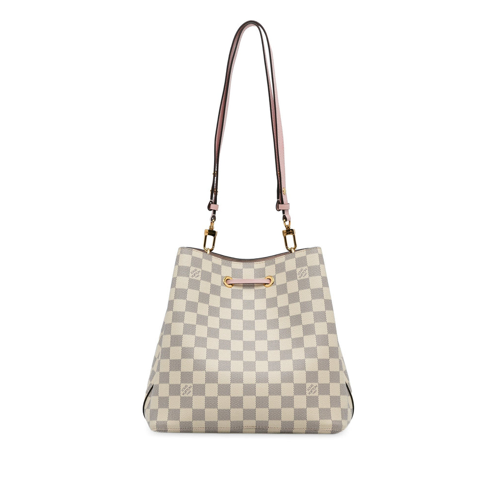 White Louis Vuitton Damier Azur Neonoe Bucket Bag