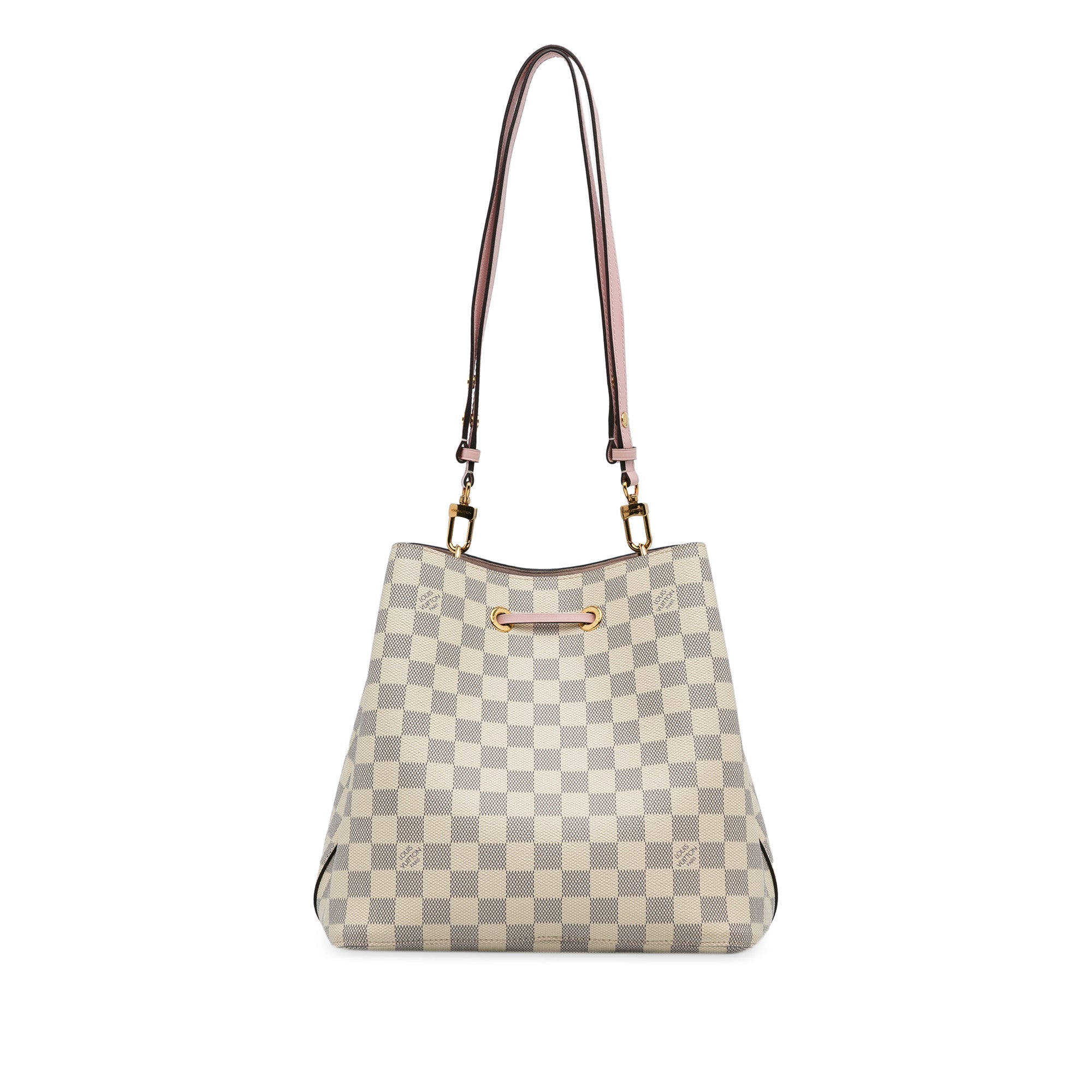 White Louis Vuitton Damier Azur Neonoe Bucket Bag