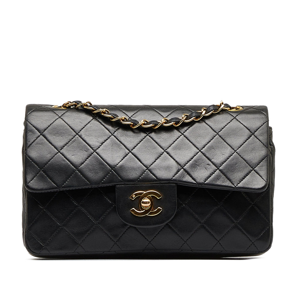Chanel Classic Double Flap Small Black Lambskin Gold