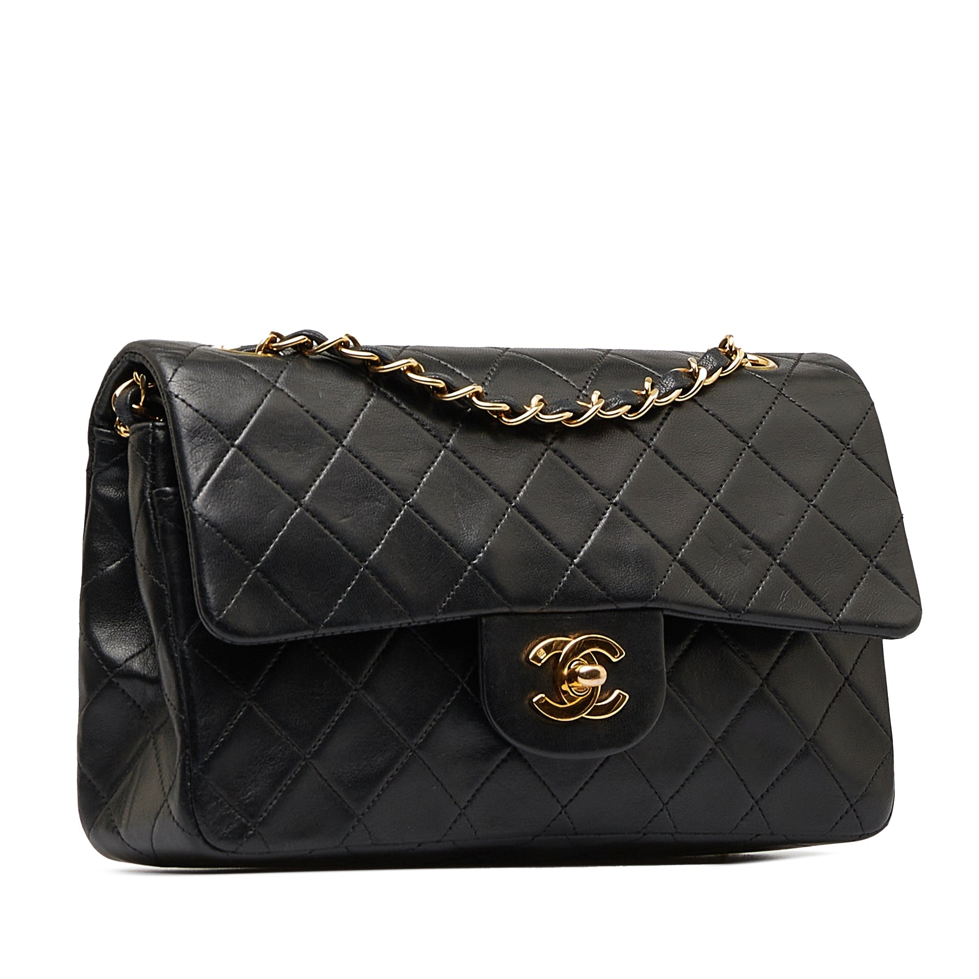 Chanel Classic Double Flap Small Black Lambskin Gold