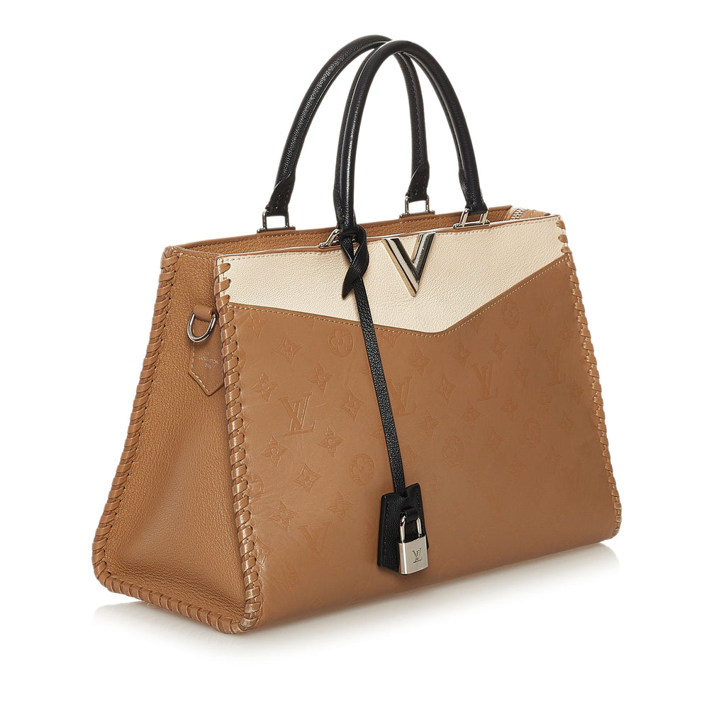 Tan Louis Vuitton Monogram Cuir Plume Very Zipped