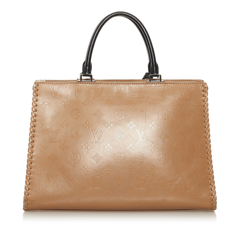 Tan Louis Vuitton Monogram Cuir Plume Very Zipped
