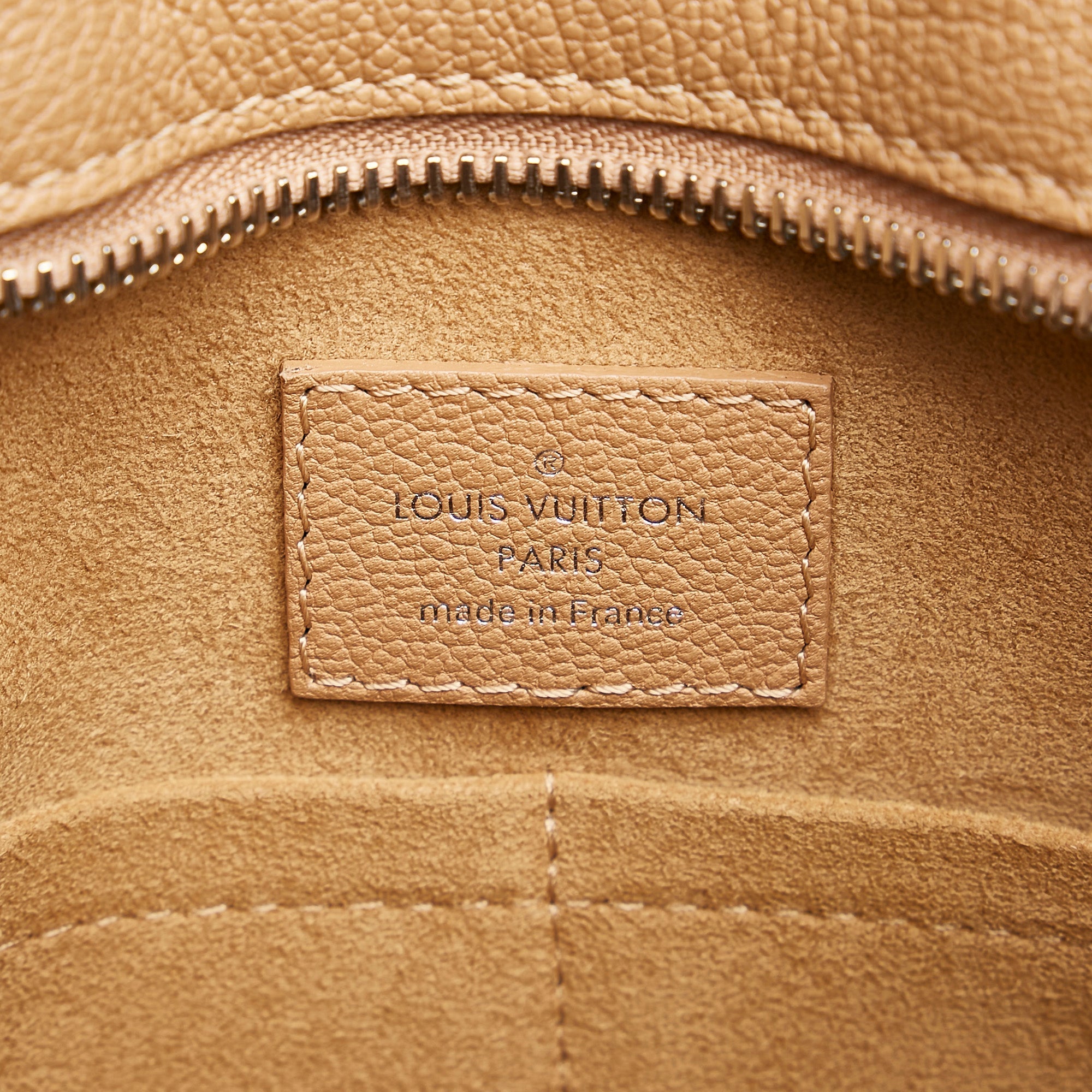 Tan Louis Vuitton Monogram Cuir Plume Very Zipped