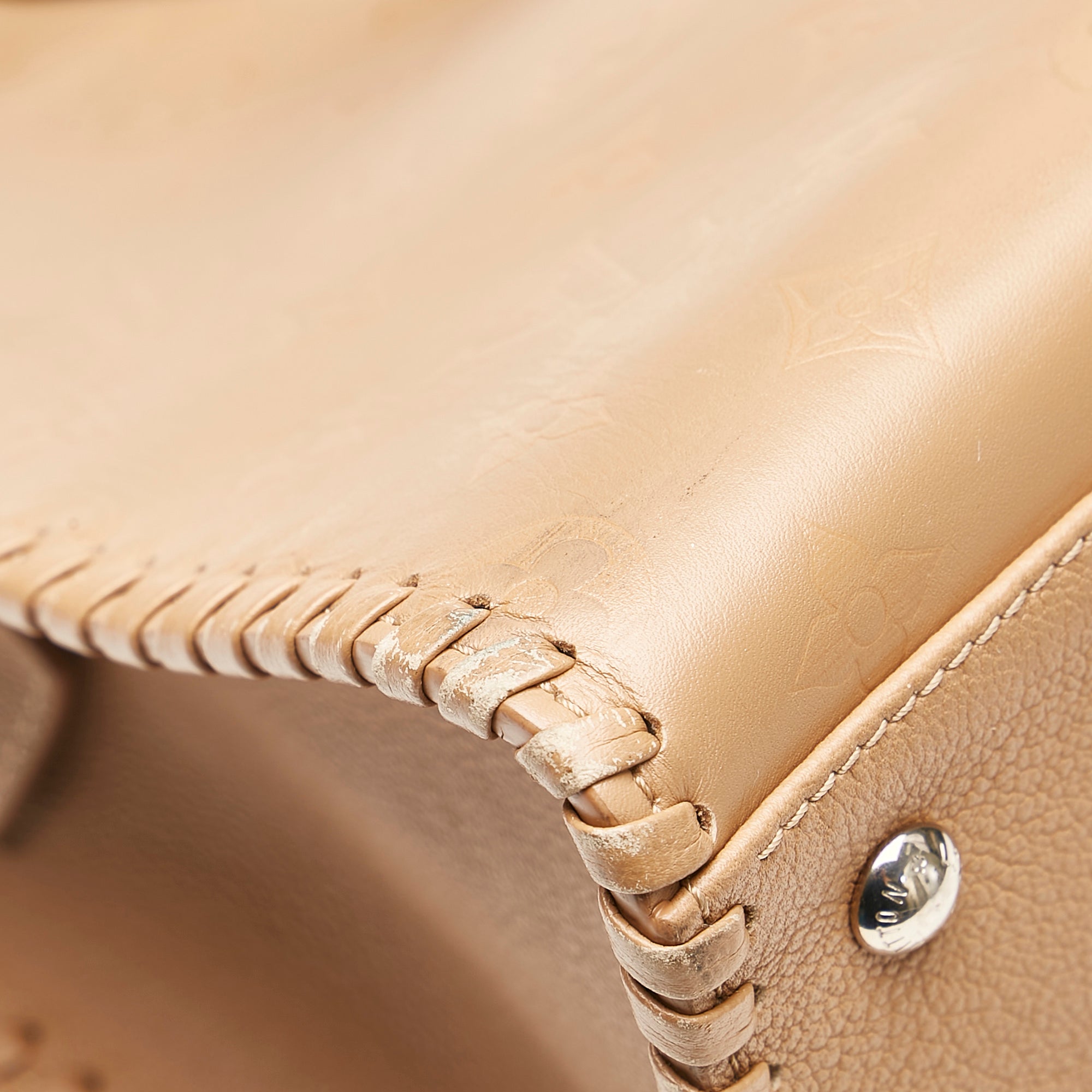 Tan Louis Vuitton Monogram Cuir Plume Very Zipped