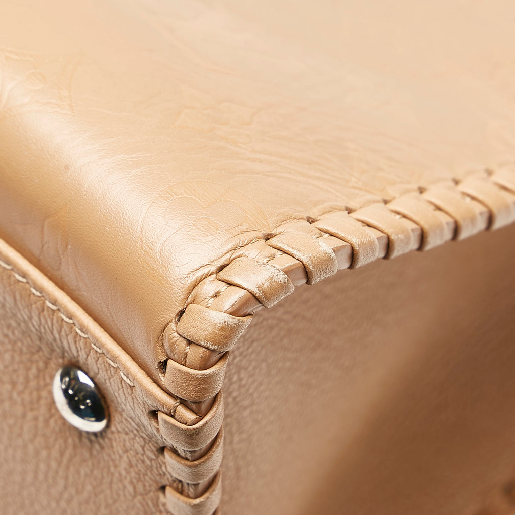 Tan Louis Vuitton Monogram Cuir Plume Very Zipped