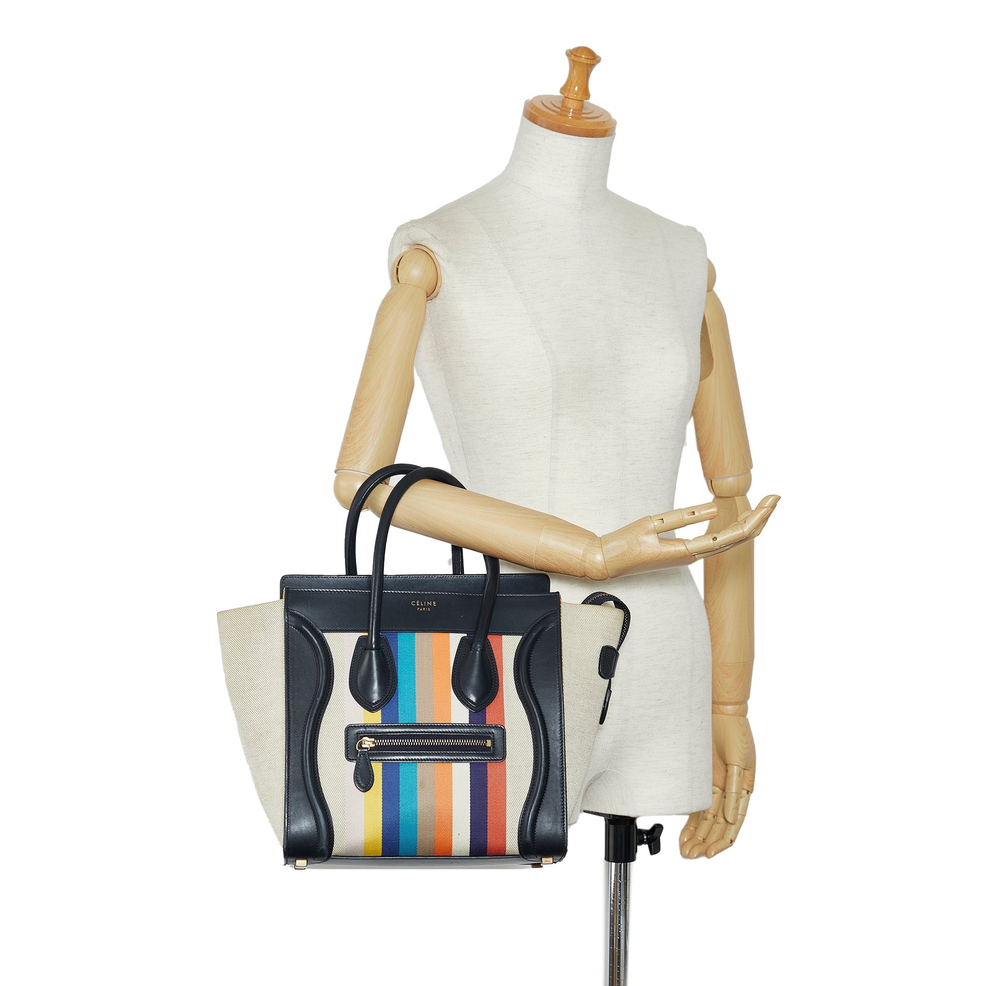 Brown Celine Micro Luggage Tote Handbag