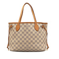 White Louis Vuitton Damier Azur Neverfull PM Tote Bag