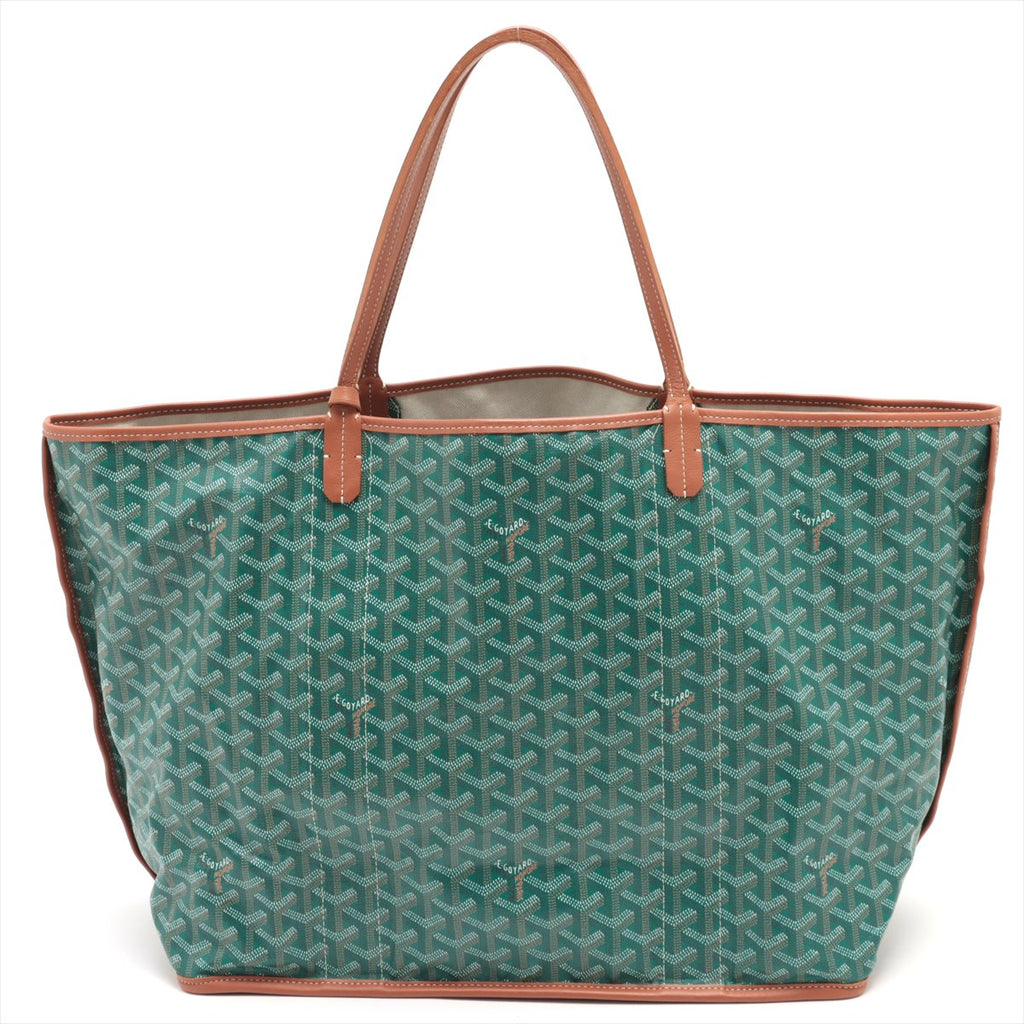 Goyard Goyardine Pertuis GM Reversible Tote Bag Green x Brown