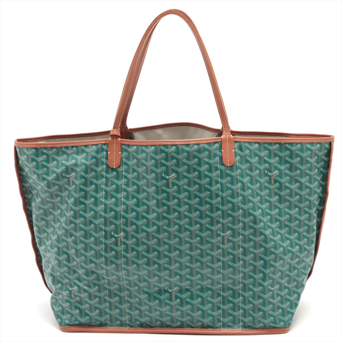 Goyard Goyardine Pertuis GM Reversible Tote Bag Green x Brown