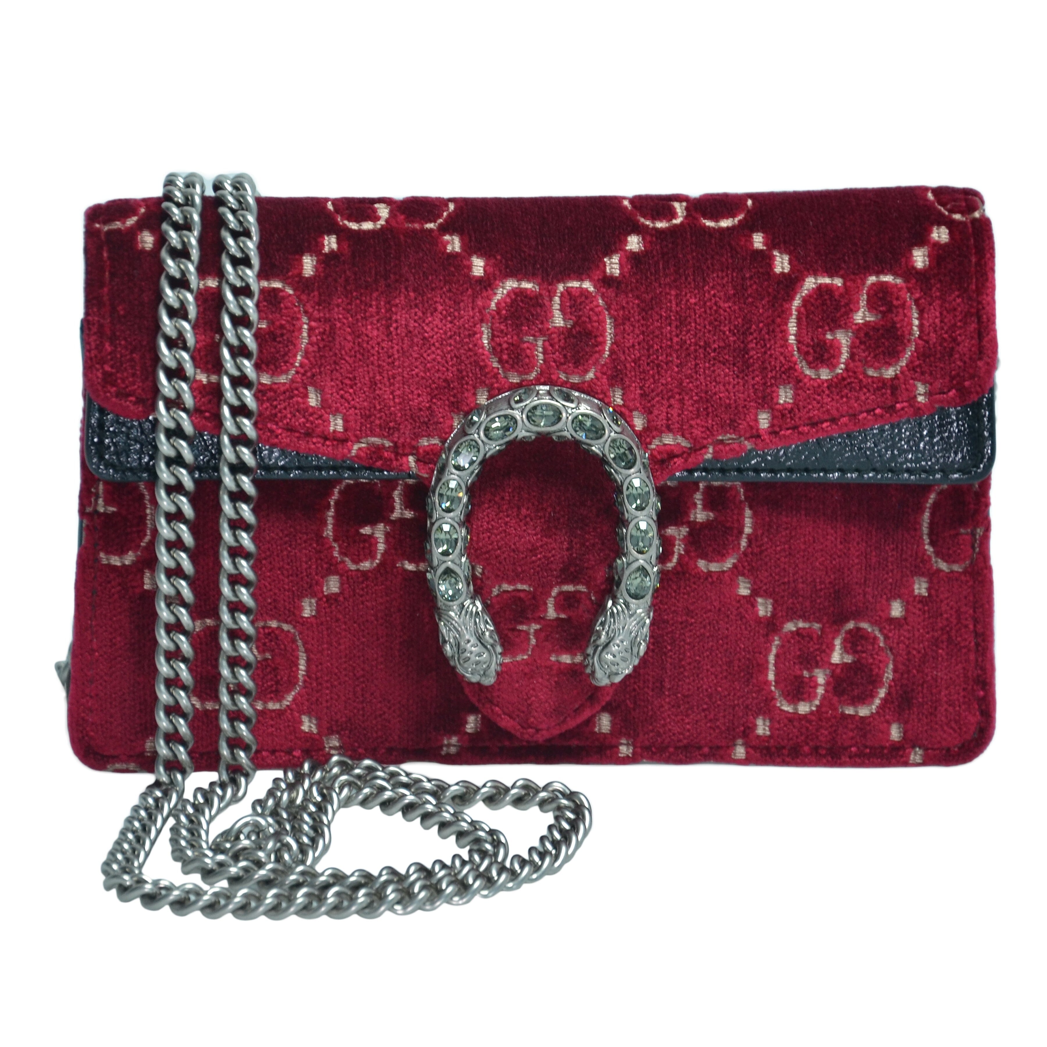 Burgundy Mini GG Dionysus Bag