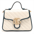 Gucci GG Marmont Leather Two - Way Handbag White