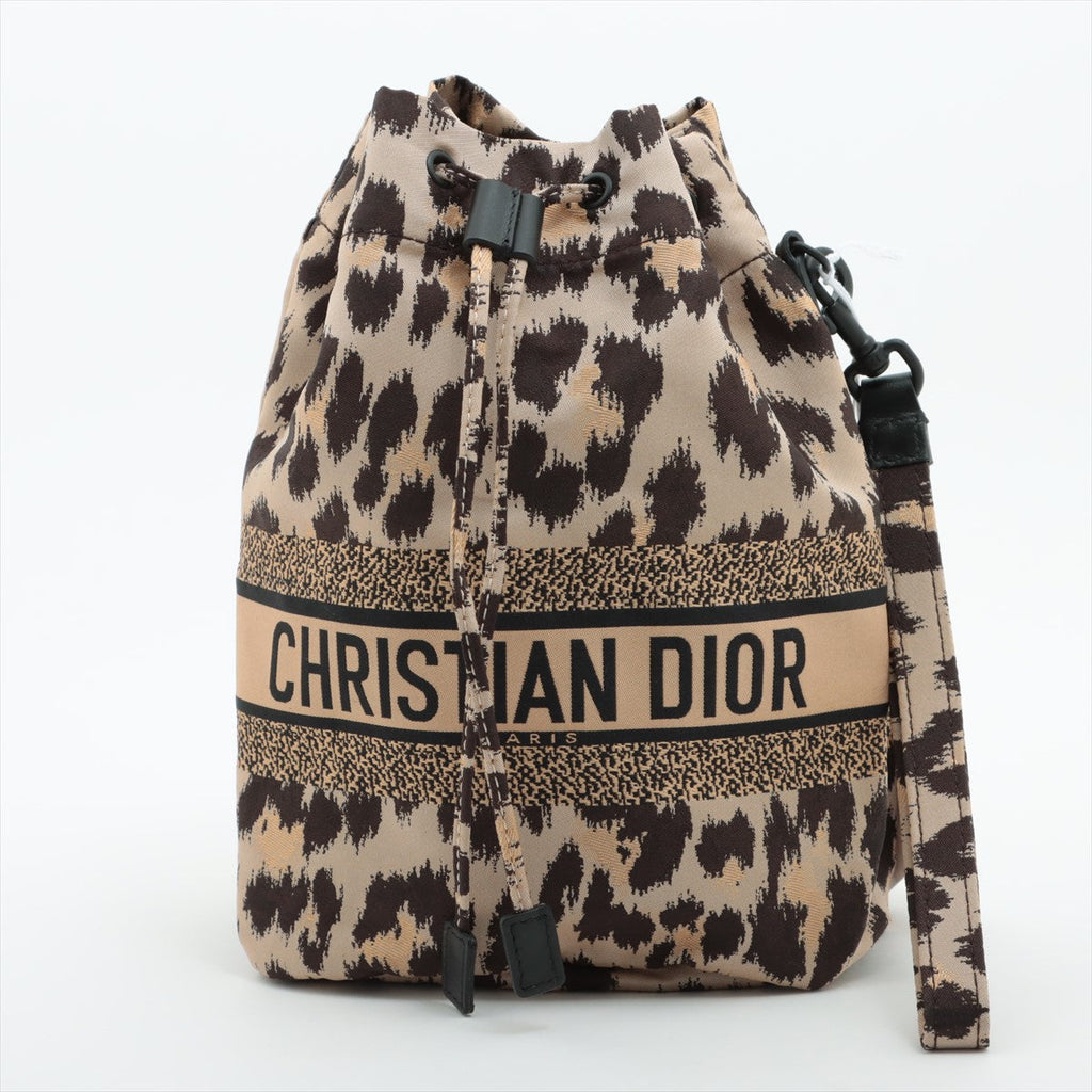 Dior LÃƒÆ’Ã‚Â©opard Nylon Pouch Beige