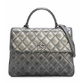 Chanel Trendy CC Bag, Metallic Gray Leather