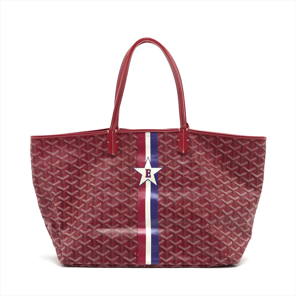 Goyard Saint Louis Goyardine Leather Tote Bag PM Red