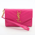 Saint Laurent Paris Monogram Envelope Wallet Pink