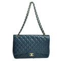 Chanel Black Quilted Classic Maxi Double Flap Bag w/ GHW