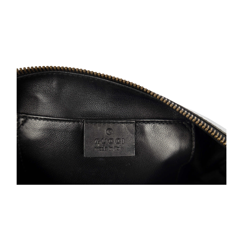Gucci Shiny Leather Clutch with Braided Trim & Tassel - '10s