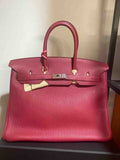 HermÃƒÆ’Ã‚Â¨s Dark Red 35 Birkin Bag