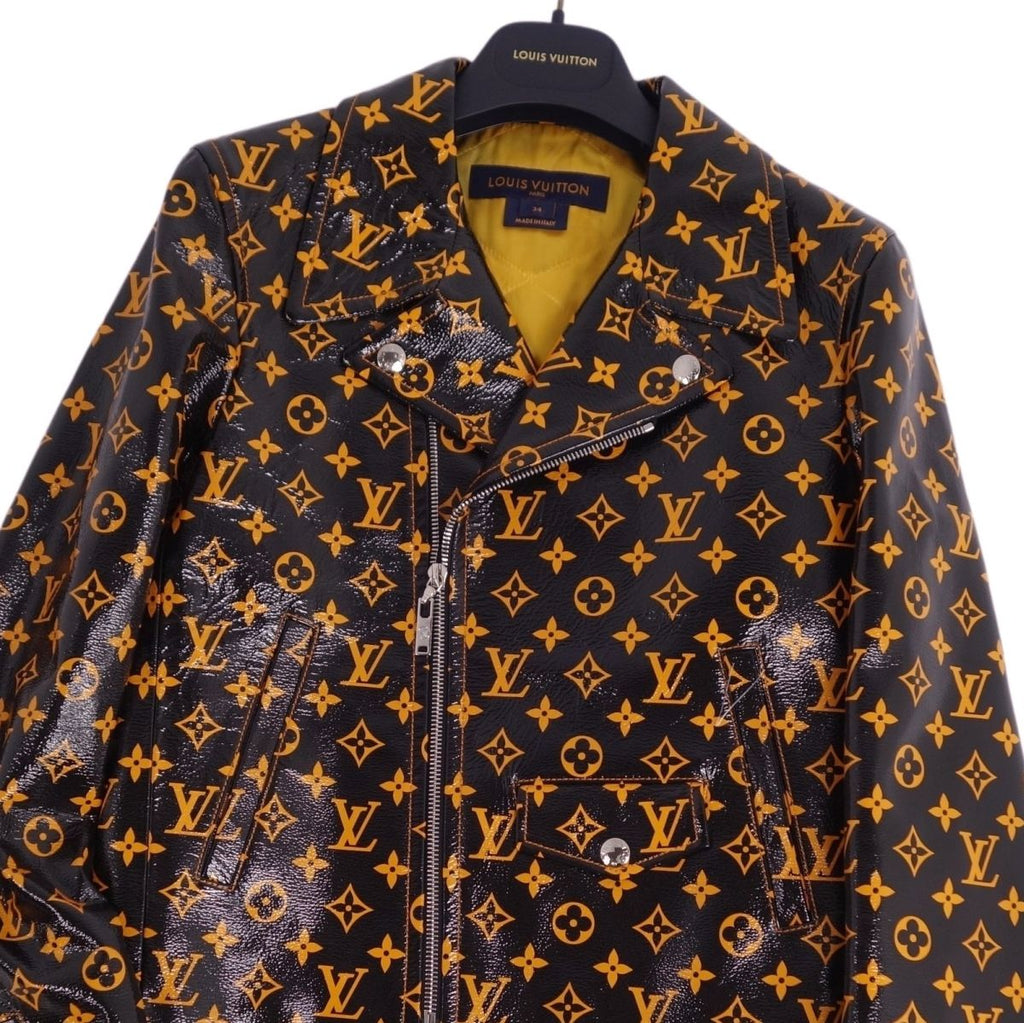Louis Vuitton Double r Jacket Monogram Rambler   34 (XS equivalent) Black/Orange  Female