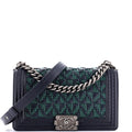 CHANEL Boy Flap Bag Woven Calfskin Old Medium