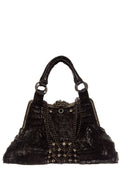 Clara Kasavina Black Crocodile Hand Bag