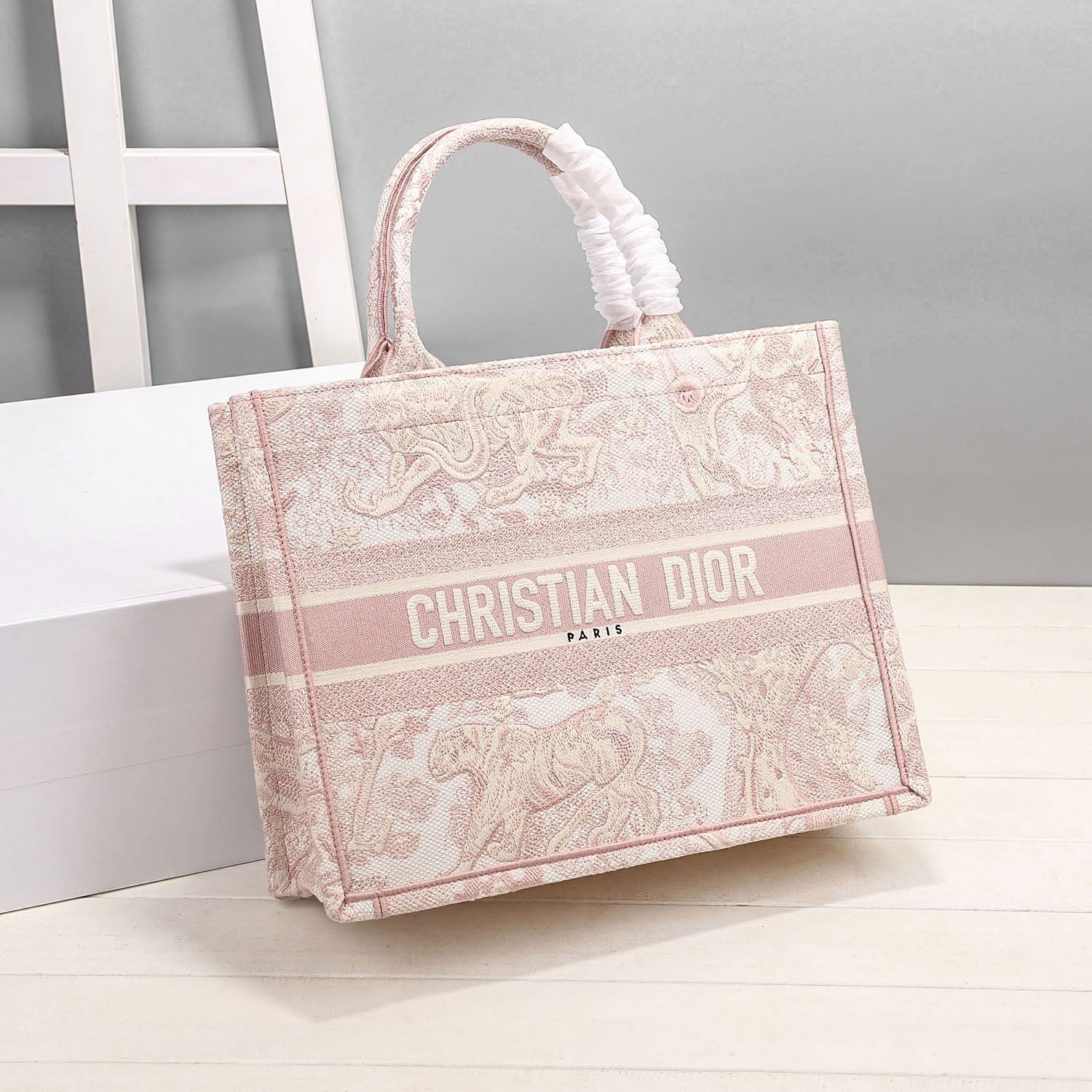 GLAMI MeGLAMIum Book Tote Bag By Maria Grazia Chiuri Pink For Women 14in/36cm CD M1296ZTDT_M912
