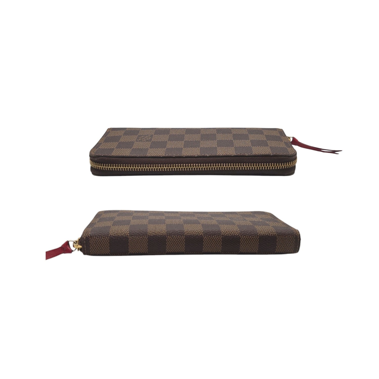 Louis Vuitton Damier Ebene Clemence Wallet Cherry