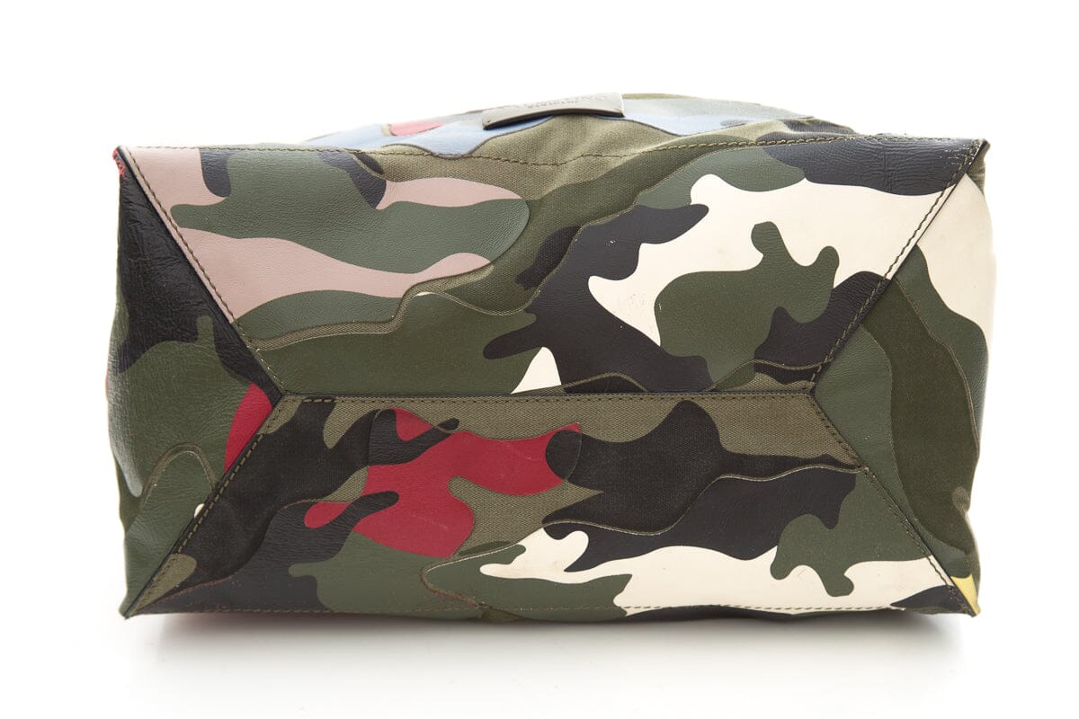 Valentino Camo Abstract Stitch Tote