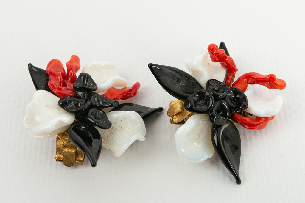 Boucles d'oreilles clips en pÃƒÆ’Ã‚Â¢te de verre Rousselet