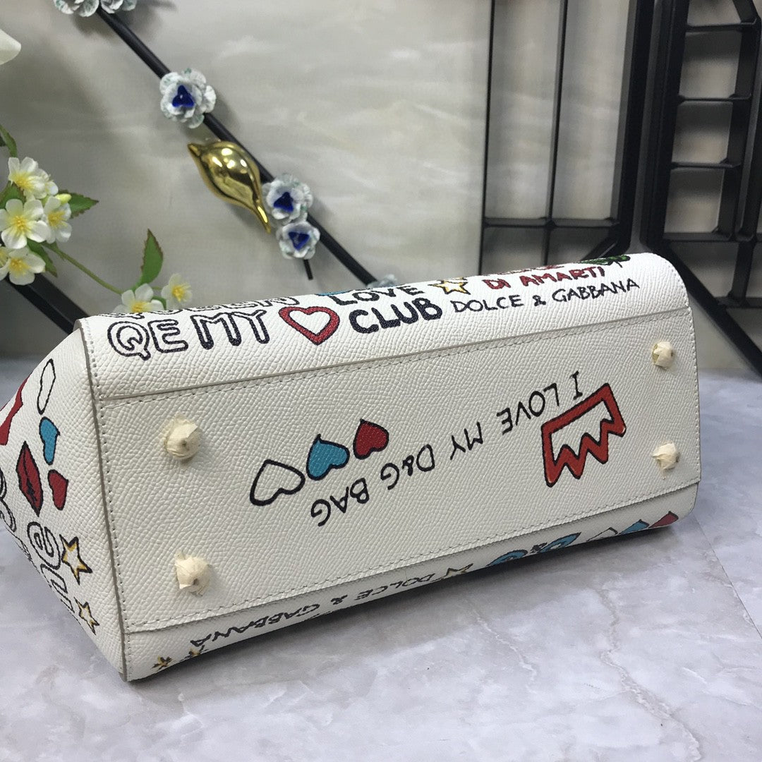 GLAMI MeGLAMIum Sicily Handbag Unique Print Motifs Muticolour For Women 10.2in/26cm GLAMI