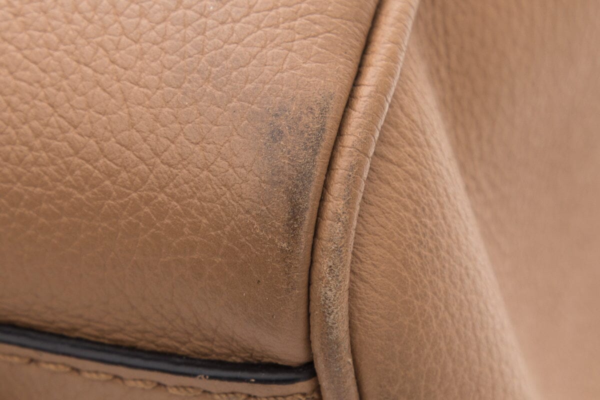 Versace Brown La Medusa Flap Leather Tote