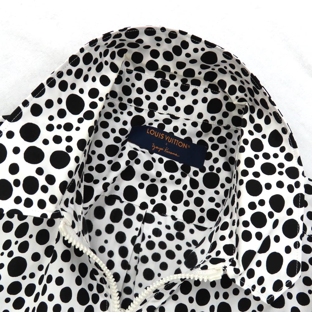 Louis Vuitton 23SS Infinity Printed   S Size White X Black Cotton Tops Zip-Up Light  Apparel Dress Mens