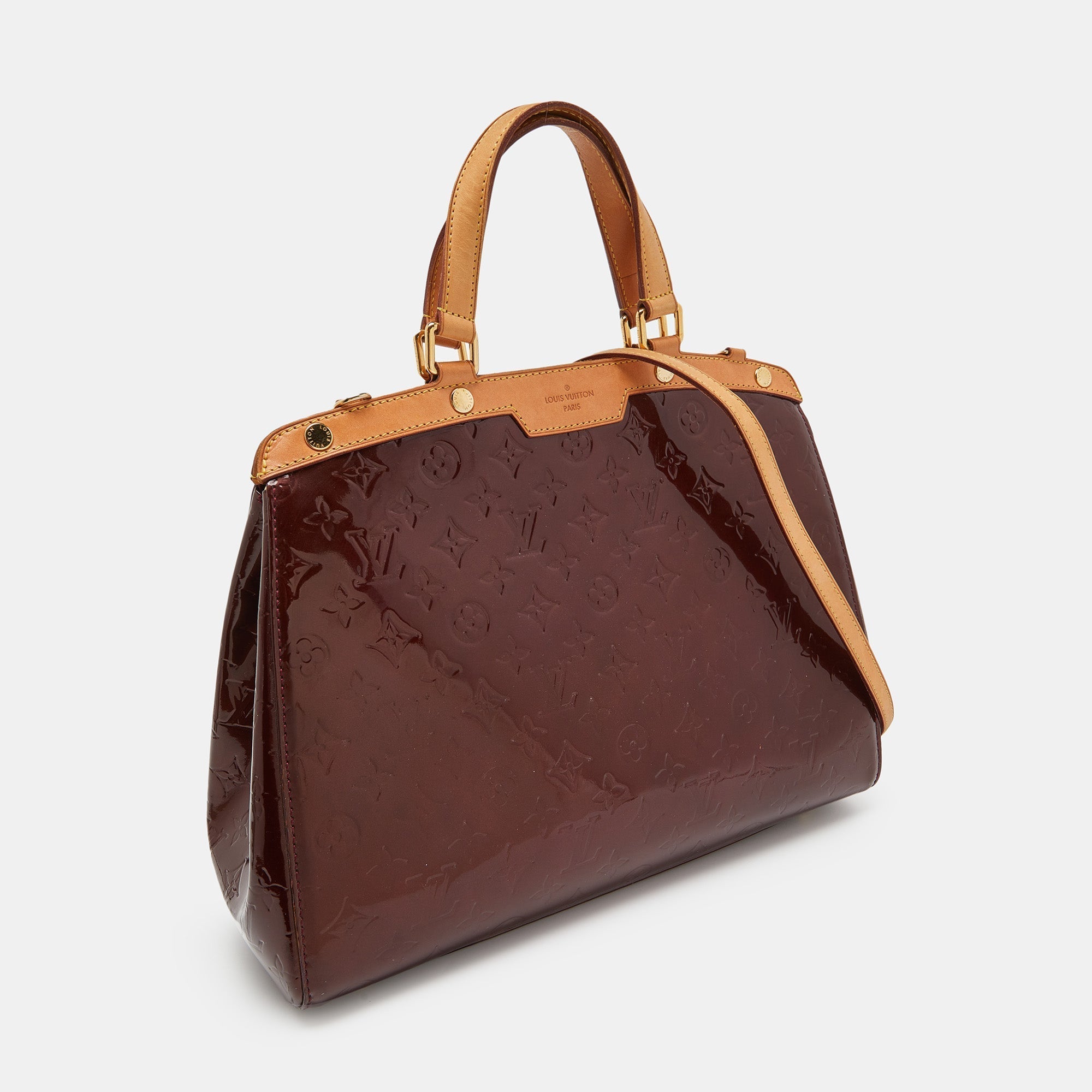 Louis Vuitton Amarante Monogram Vernis Brea Gm Bag