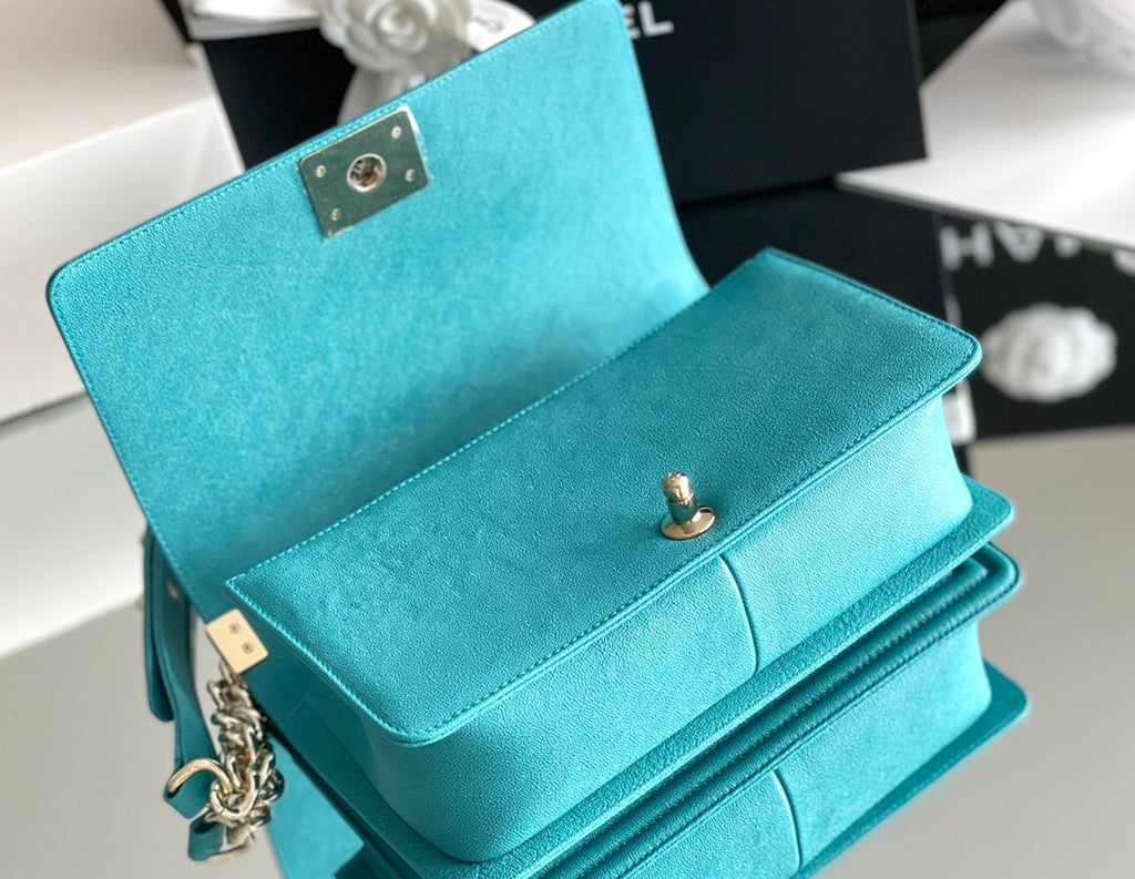 CHLMedium Boy Handbag Blue For Women 9.8in/25cm A67086