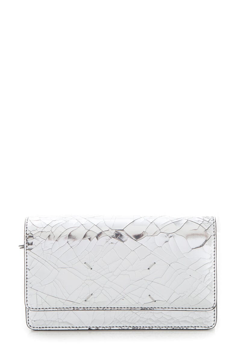 Maison Margiela Fridge Metallic-Finish Silver Cross-Body
