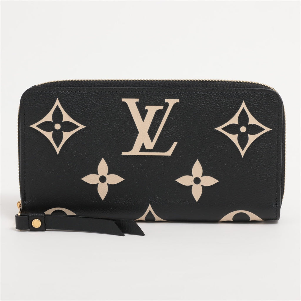 Louis Vuitton Bi-Color Monogram Implant Zippyr Wallet M80481 Noneir Round Zipper Wallet