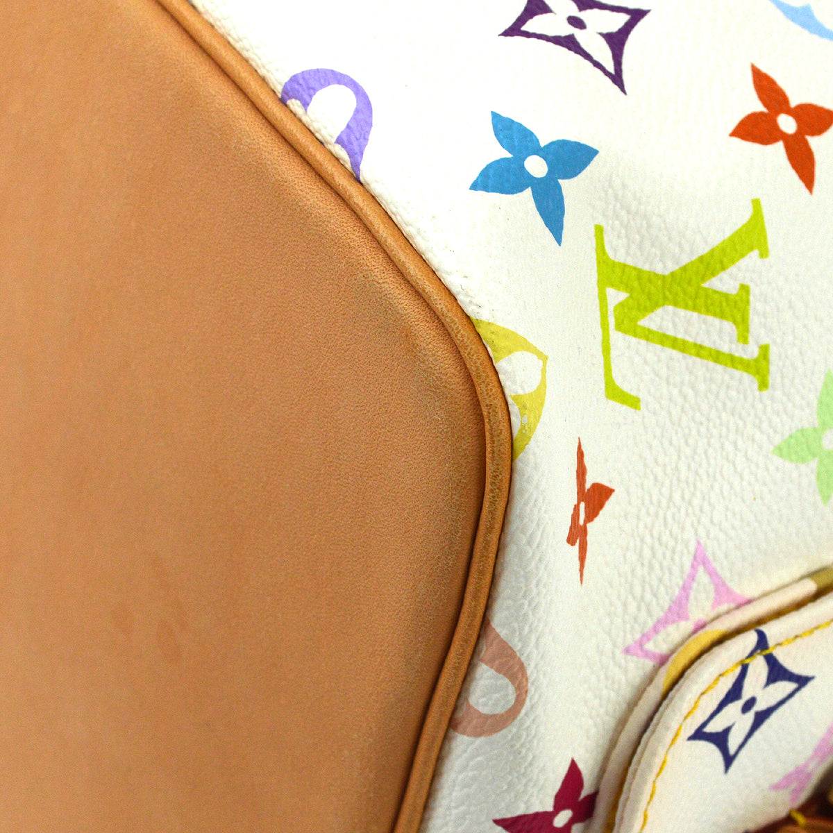 Louis Vuitton 2005 White Monogram Multicolor Petite Noe Bag M42229