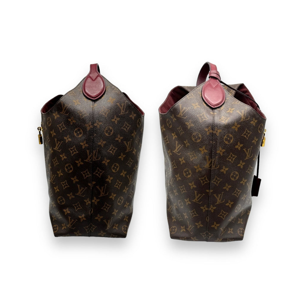Louis Vuitton Monogram Canvas Flower Hobo Bordeaux Handbag