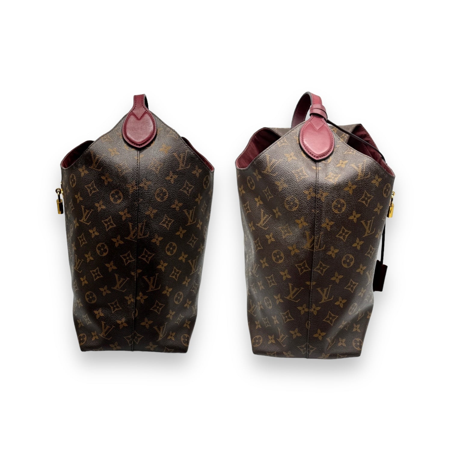 Louis Vuitton Monogram Canvas Flower Hobo Bordeaux Handbag