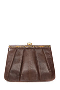 Judith Leiber Brown Snakeskin Cross-Body
